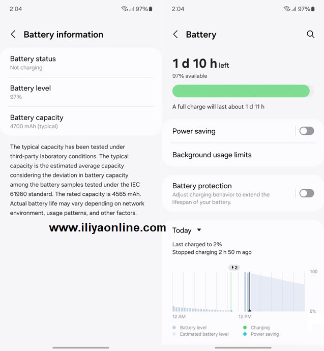 تصویر باتری Galaxy S24