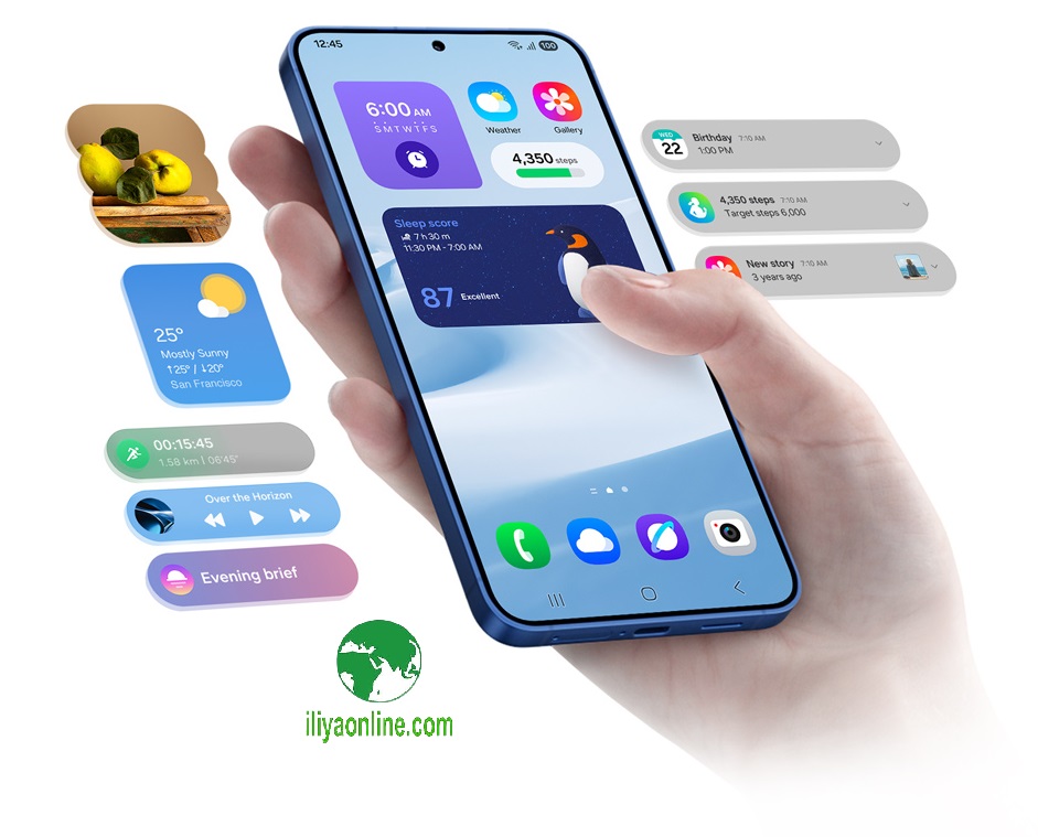 رابط کاربری One UI 7 در Samsung Galaxy S25
