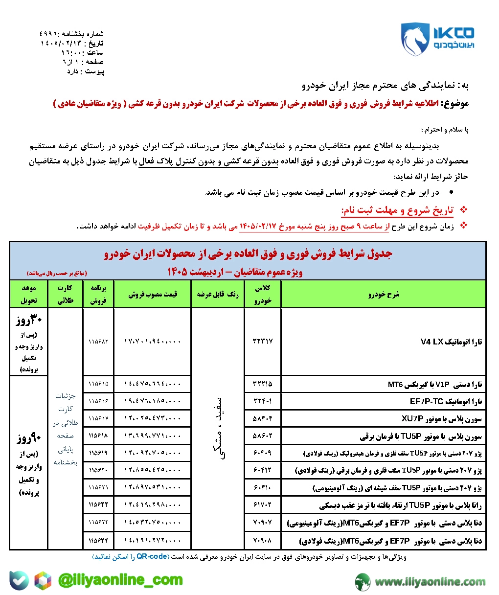 بخشنامه 4996 متقاضیان عادی