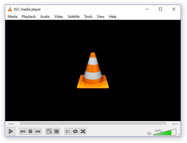 محیط برنامه VLC